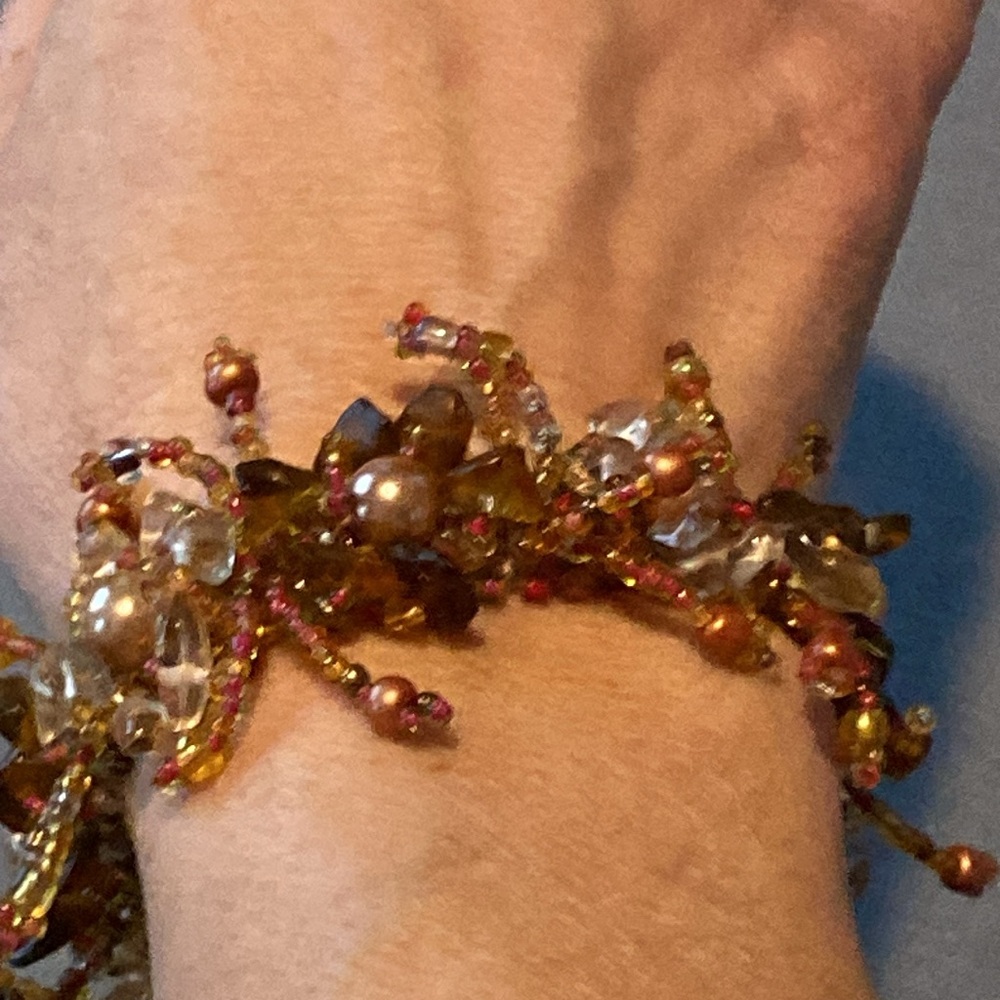 Pearl and beaded “under the sea coral” 🪸 bracelet